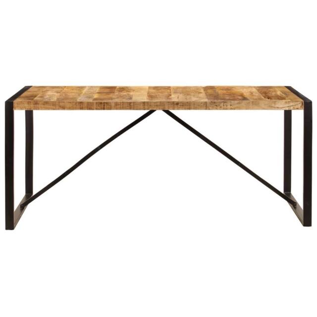 Berkfield Home Beautiful Dining Table Solid Rough Mango Wood 180 cm in Brown - image 1