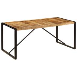 Berkfield Home Beautiful Dining Table Solid Rough Mango Wood 180 cm in Brown - thumbnail 9