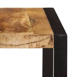 Berkfield Home Beautiful Dining Table Solid Rough Mango Wood 180 cm in Brown - thumbnail 4