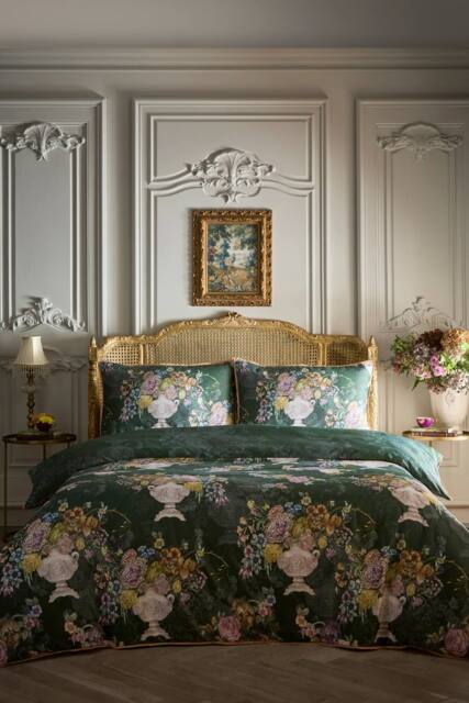 Laurence Llewelyn-Bowen 'Tuscan Holiday' 100% Cotton Duvet Cover Set in Green - Size: Double - image 1