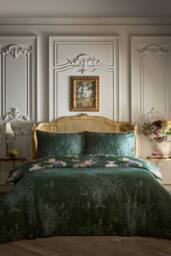 Laurence Llewelyn-Bowen 'Tuscan Holiday' 100% Cotton Duvet Cover Set in Green - Size: Double - thumbnail 4
