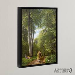 "Artery8 PC Skovgaard Beech Wood in May Zealand Landscape Framed Canvas Art in Green - Size: W12"" x H16""" - thumbnail 2