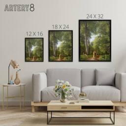 "Artery8 PC Skovgaard Beech Wood in May Zealand Landscape Framed Canvas Art in Green - Size: W12"" x H16""" - thumbnail 4