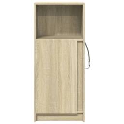 Berkfield Home Sideboard with LED Sonoma Oak 42.5x34x100 cm Engineered Wood in Brown - thumbnail 6