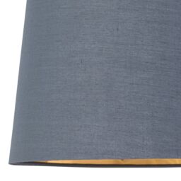 First Choice Lighting Voyage - Light Oak Table Lamp or Bedside Light with Grey & Gold Shade in Brown - thumbnail 2