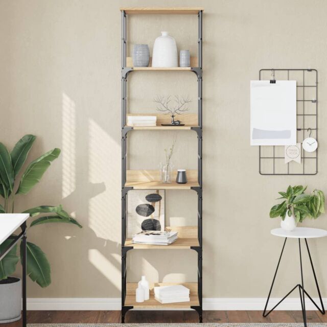 Berkfield Home Bookshelf Sonoma Oak 50x33x188.5 cm Engineered Wood in Brown - image 1