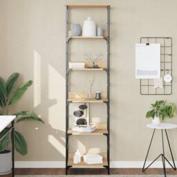 Berkfield Home Bookshelf Sonoma Oak 50x33x188.5 cm Engineered Wood in Brown - thumbnail 1