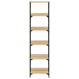 Berkfield Home Bookshelf Sonoma Oak 50x33x188.5 cm Engineered Wood in Brown - thumbnail 4