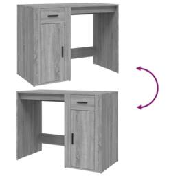 Berkfield Home Elegant Desk Grey Sonoma 100x49x75 cm Engineered Wood - Size: 100 x 49 x 75 cm - thumbnail 9