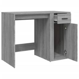 Berkfield Home Elegant Desk Grey Sonoma 100x49x75 cm Engineered Wood - Size: 100 x 49 x 75 cm - thumbnail 7