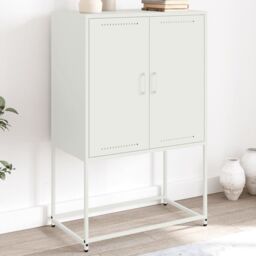 Berkfield Home TV Cabinet White 68x39x60.5 cm Steel - thumbnail 1