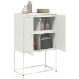 Berkfield Home TV Cabinet White 68x39x60.5 cm Steel - thumbnail 5