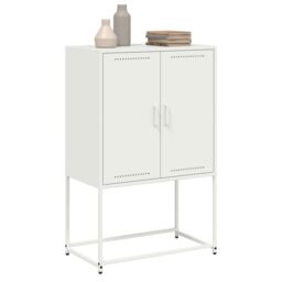 Berkfield Home TV Cabinet White 68x39x60.5 cm Steel - thumbnail 4