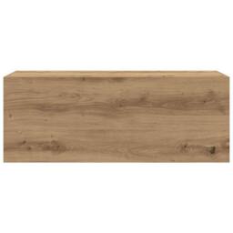 Berkfield Home Decorative Bathroom Wall Cabinet Artisan Oak 80x25x30 cm Engineer in Brown - Size: 80 x 25 x 30 cm - thumbnail 5
