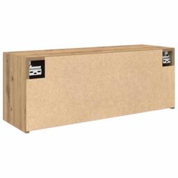 Berkfield Home Decorative Bathroom Wall Cabinet Artisan Oak 80x25x30 cm Engineer in Brown - Size: 80 x 25 x 30 cm - thumbnail 8