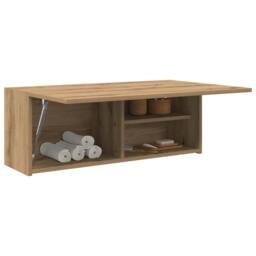 Berkfield Home Decorative Bathroom Wall Cabinet Artisan Oak 80x25x30 cm Engineer in Brown - Size: 80 x 25 x 30 cm - thumbnail 4