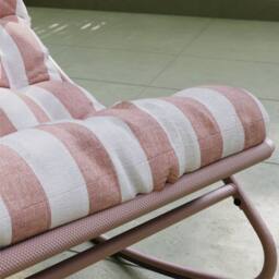 Charles Bentley Porto Terracotta Stripe Rocking Chair - thumbnail 4