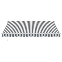 Berkfield Home Manual Retractable Awning Anthracite&White 400x350 cm - thumbnail 3