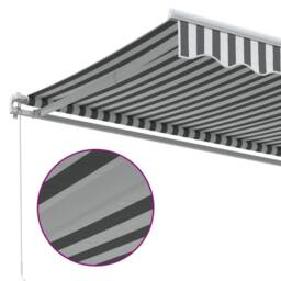 Berkfield Home Manual Retractable Awning Anthracite&White 400x350 cm - thumbnail 6