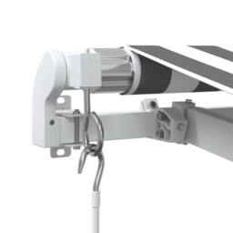 Berkfield Home Manual Retractable Awning Anthracite&White 400x350 cm - thumbnail 7