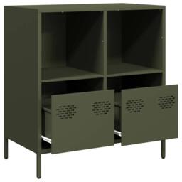 Berkfield Home Sideboard Olive Green 68x39x73.5 cm Cold-rolled Steel - thumbnail 5