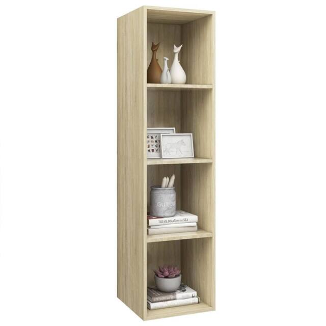 Berkfield Home Practical Wall-mounted TV Cabinet Sonoma Oak 37x37x142.5 cm Engin in Light Tan - image 1