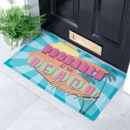 Artsy Mats Probably At The Beach Doormat (70 x 40cm) in White - Size: 40 cm x 70 cm