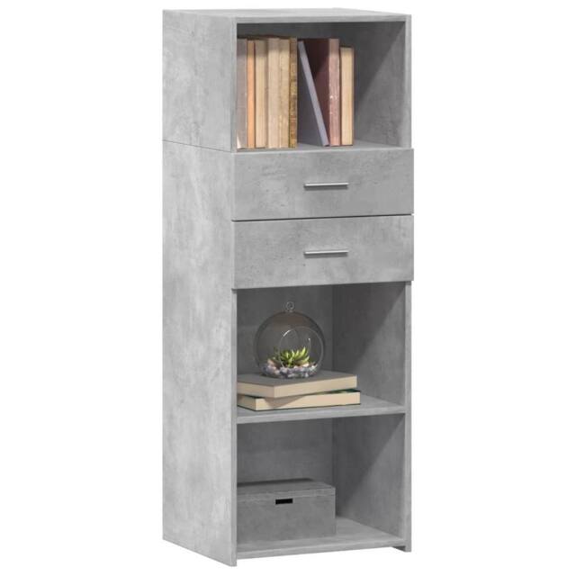Berkfield Home Highboard Concrete Grey 45x42.5x124 cm Engineered Wood - image 1