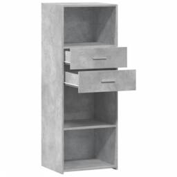 Berkfield Home Highboard Concrete Grey 45x42.5x124 cm Engineered Wood - thumbnail 7