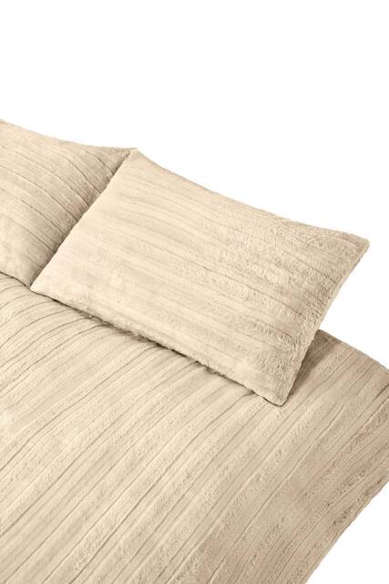 Living and Home Cozy Ultra Soft Textured Duvet Cover Set in Medium Beige - Size: Single - image 1