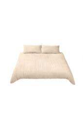 Living and Home Cozy Ultra Soft Textured Duvet Cover Set in Medium Beige - Size: Single - thumbnail 2