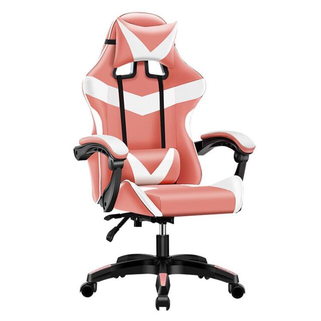 Leaper Ergonomic Swivel Computer Office Desk Chair in Pink - image 1