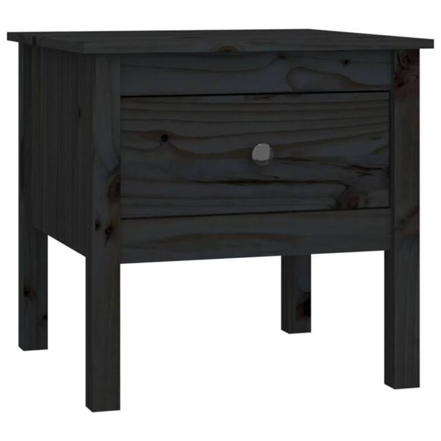 Berkfield Home Side Tables 2 pcs Black 50x50x49 cm Solid Wood Pine - Size: 50 x 50 x 49 cm - image 1