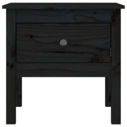 Berkfield Home Side Tables 2 pcs Black 50x50x49 cm Solid Wood Pine - Size: 50 x 50 x 49 cm - thumbnail 8