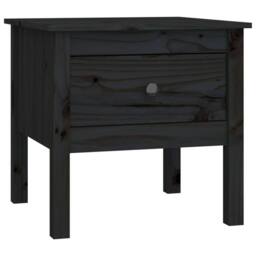 Berkfield Home Side Tables 2 pcs Black 50x50x49 cm Solid Wood Pine - Size: 50 x 50 x 49 cm
