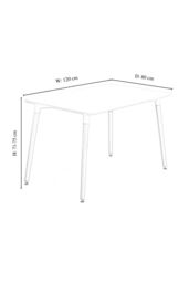 Life Interiors 'Halo' 4 or 6 Seating Dining Table Single in Light Beige - thumbnail 6