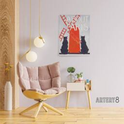 "Artery8 About Paris Travel Book Cover Canvas Wall Art Print Penfield in Red - Size: W18"" x H24""" - thumbnail 3