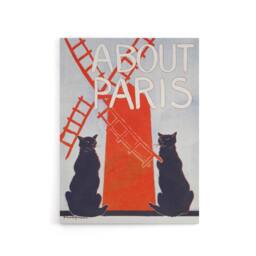 "Artery8 About Paris Travel Book Cover Canvas Wall Art Print Penfield in Red - Size: W18"" x H24""" - thumbnail 1