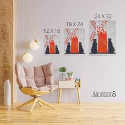 "Artery8 About Paris Travel Book Cover Canvas Wall Art Print Penfield in Red - Size: W18"" x H24""" - thumbnail 4