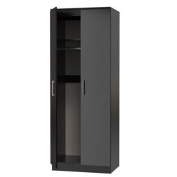 Swift Devon 3 Piece Bedroom Set (Wardrobe, Chest & Bedside) in Black Matt - Ready Assembled - thumbnail 6