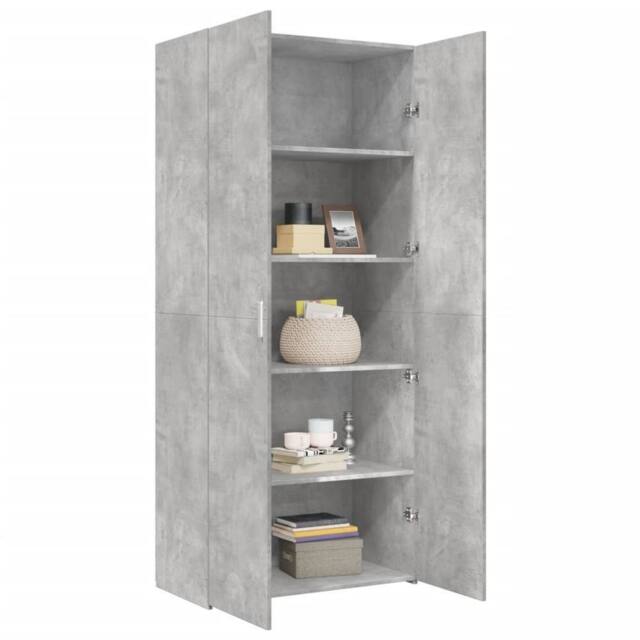 Berkfield Home Highboard Concrete Grey 80x42.5x185 cm Engineered Wood - image 1