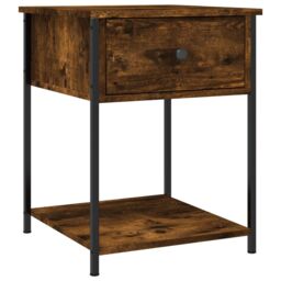 Berkfield Home Bedside Tables 2 pcs Smoked Oak 44x45x58 cm Engineered Wood in Brown - Size: 44 x 45 x 58 cm - thumbnail 3