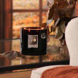Heart and Home Twin Wick Ellipse Soy Wax Candle - River Rock in Black - thumbnail 5