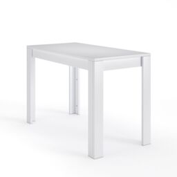 Living and Home 3Pcs Set Modern White Dining Room Table and Benches Dining Set Furniture - thumbnail 8