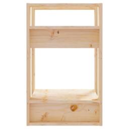 Berkfield Home Book Cabinet/Room Divider 41x35x57 cm Solid Wood Pine in Light Tan - Size: 41 x 35 x 57 cm - thumbnail 4