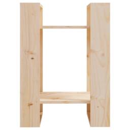 Berkfield Home Book Cabinet/Room Divider 41x35x57 cm Solid Wood Pine in Light Tan - Size: 41 x 35 x 57 cm - thumbnail 3