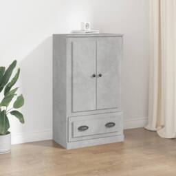 Berkfield Home Highboard Concrete Grey 60x35.5x103.5 cm Engineered Wood - thumbnail 2
