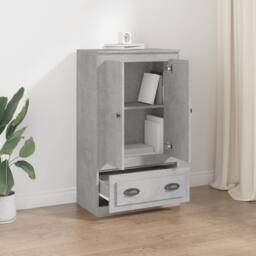 Berkfield Home Highboard Concrete Grey 60x35.5x103.5 cm Engineered Wood - thumbnail 3