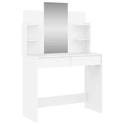 Berkfield Home Beautiful Dressing Table with Mirror White 96x39x142 cm - Size: 96 x 39 x 142 cm - thumbnail 3