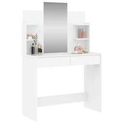 Berkfield Home Beautiful Dressing Table with Mirror White 96x39x142 cm - Size: 96 x 39 x 142 cm - thumbnail 1